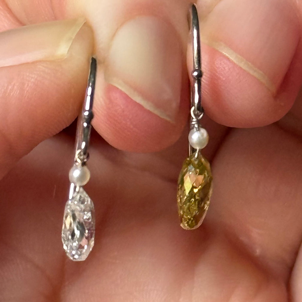Thesis Antique Briolette Diamond Earrings