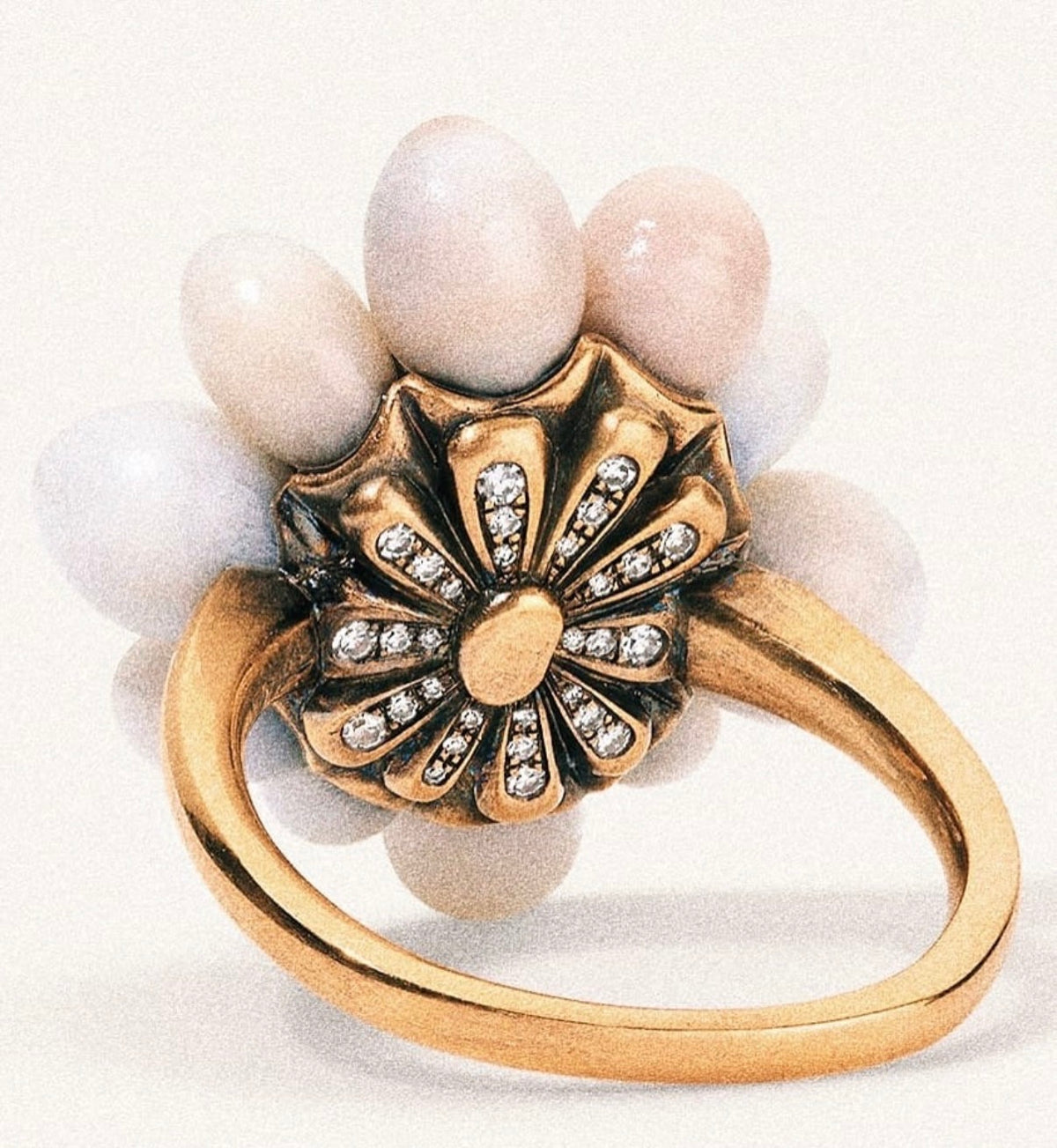 Andrea Capello Star Sapphire and Natural Pearl Ring