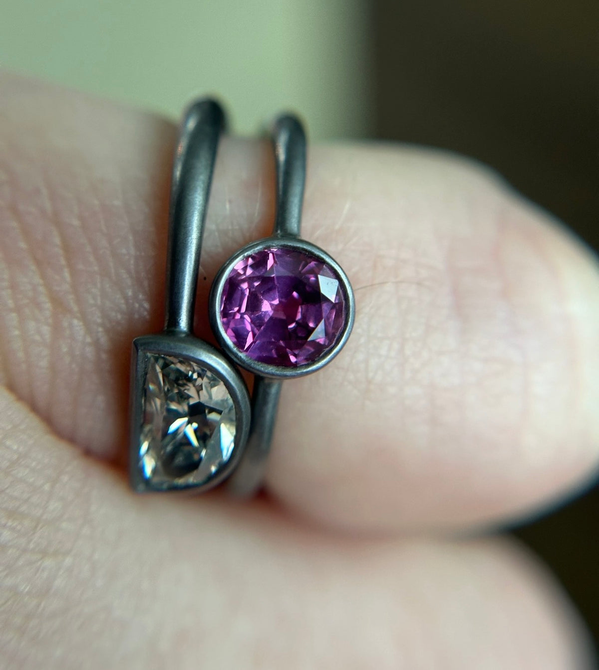 Andrea Capello Tantalum Magenta Sapphire Ring