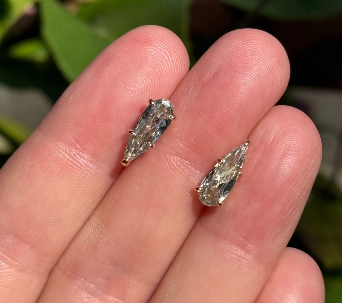 Pear Diamond Studs