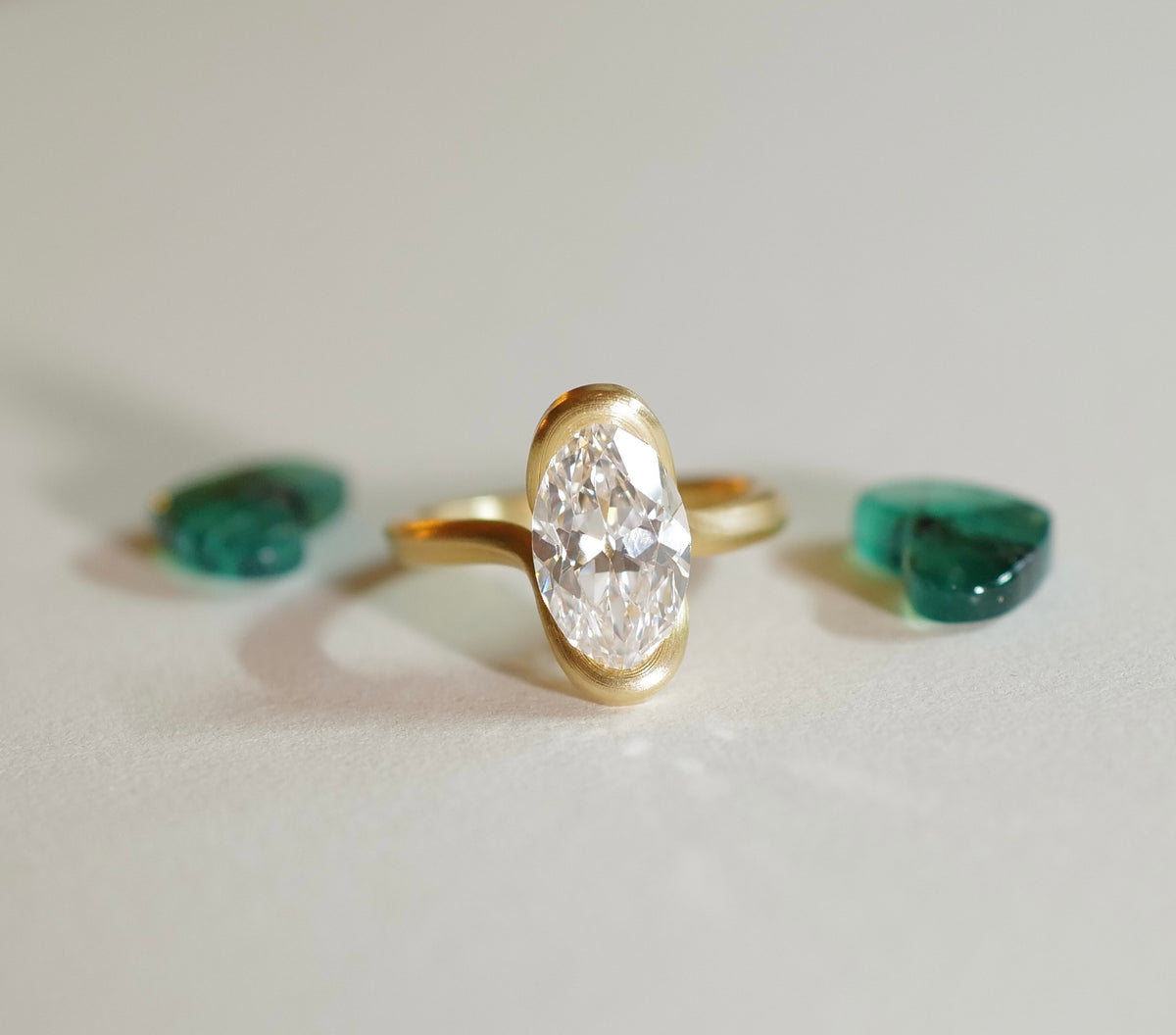 Leen Heyne x Thesis Moval Cut Diamond Ring