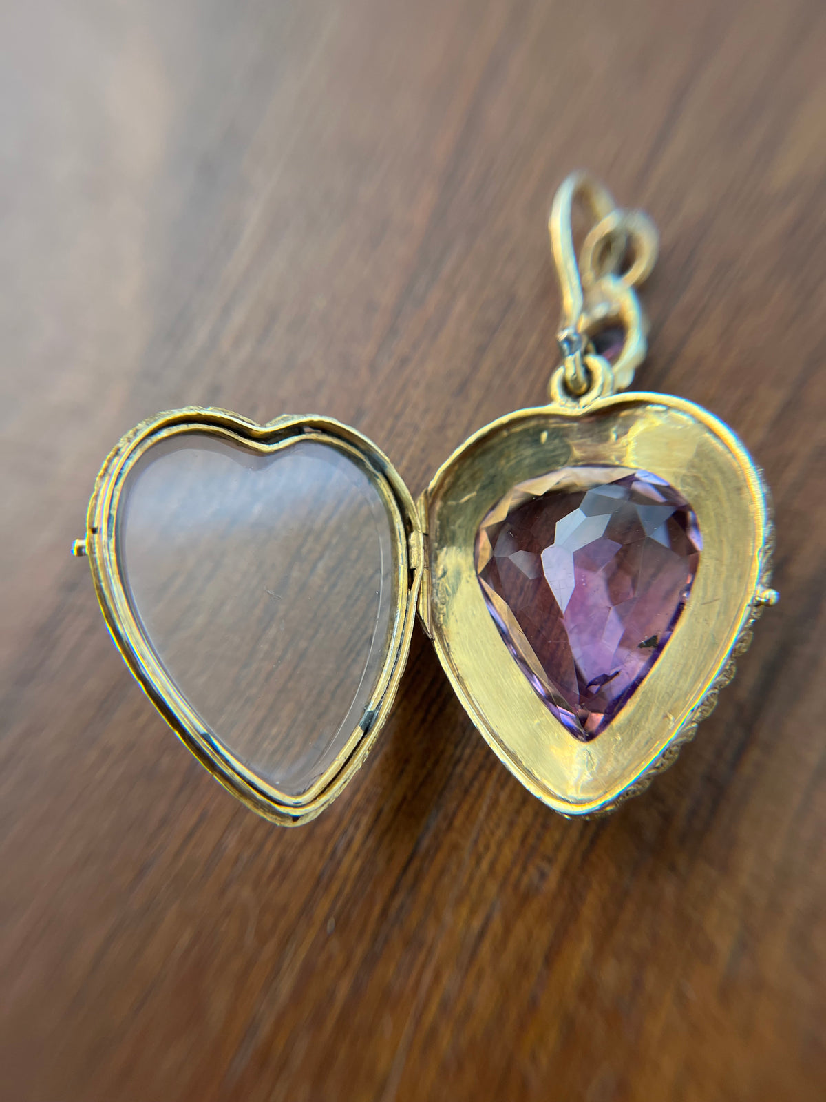 Victorian Amethyst Heart Locket