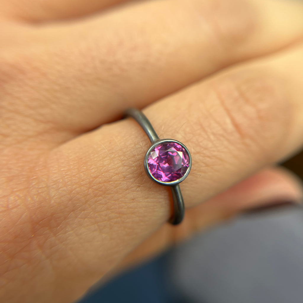 Andrea Capello Tantalum Magenta Sapphire Ring