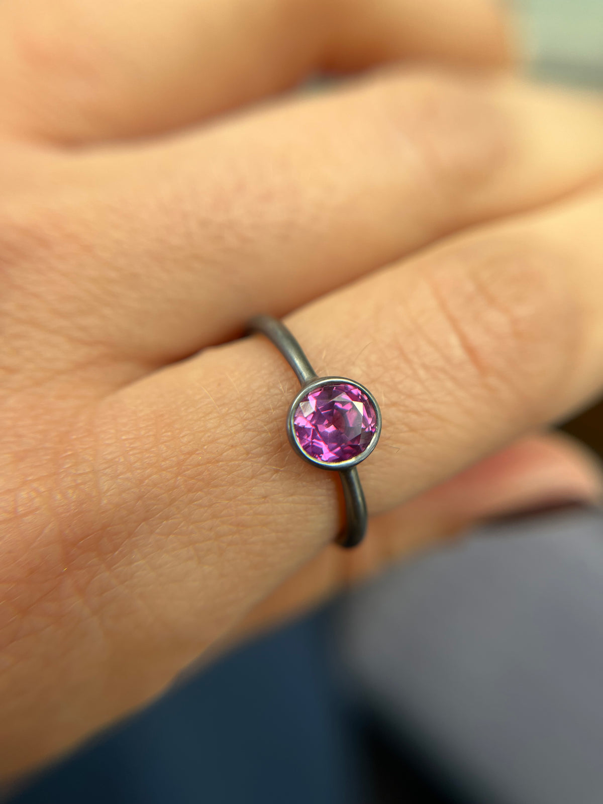 Andrea Capello Tantalum Magenta Sapphire Ring