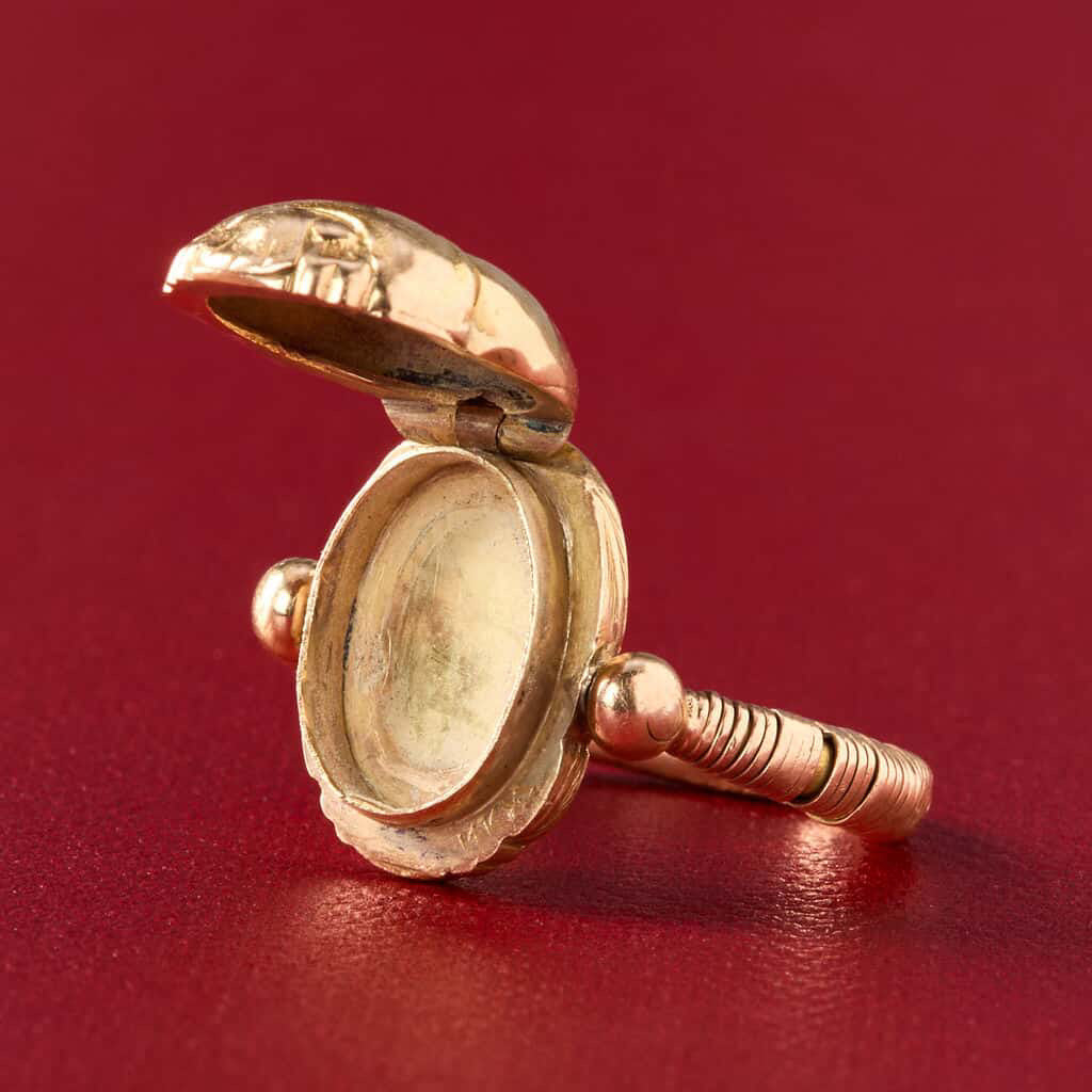 Antique Egyptian Revival Scarab Locket Ring