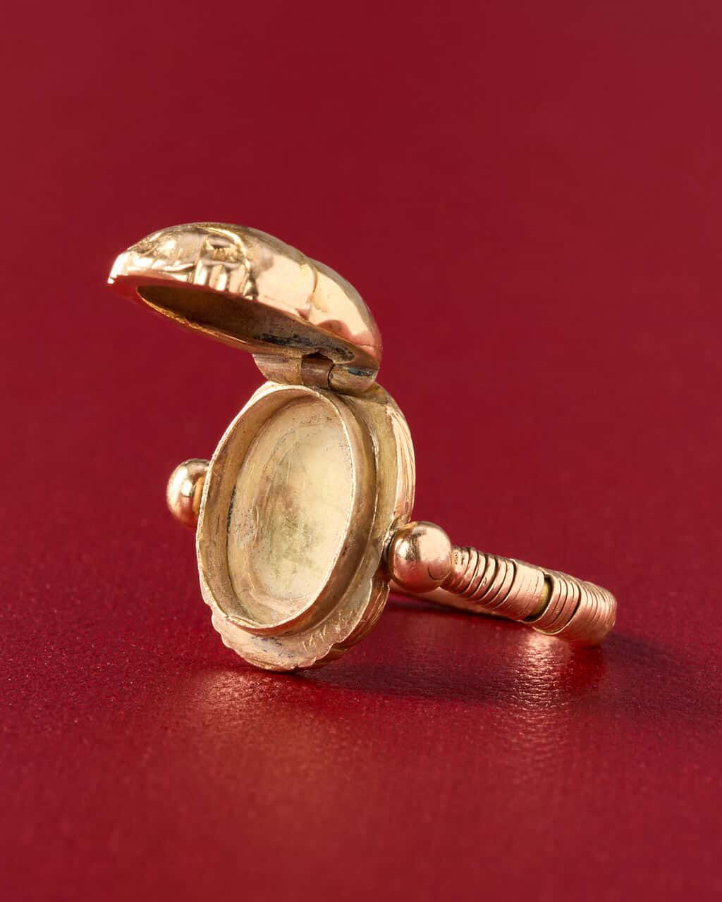 Antique Egyptian Revival Scarab Locket Ring