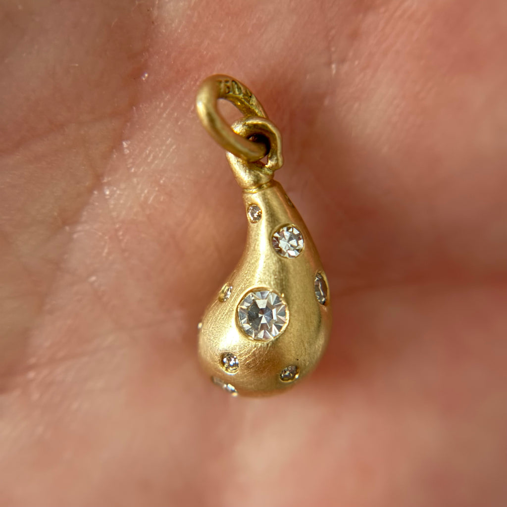 Andrea Capello Diamond Teardrop Pendant