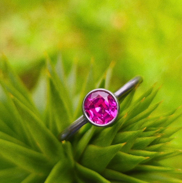 Andrea Capello Tantalum Magenta Sapphire Ring
