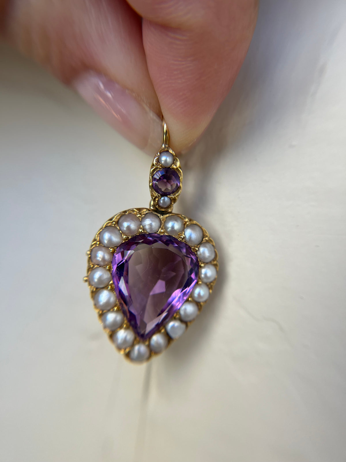 Victorian Amethyst Heart Locket