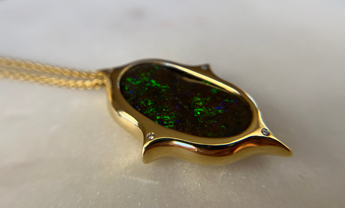 Thesis Australian Boulder Opal Neclace