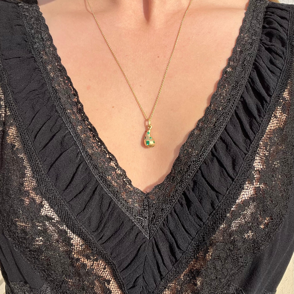 Andrea Capello Sparkle Droplet Pendant