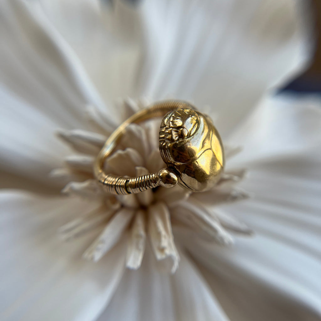 Antique Egyptian Revival Scarab Locket Ring