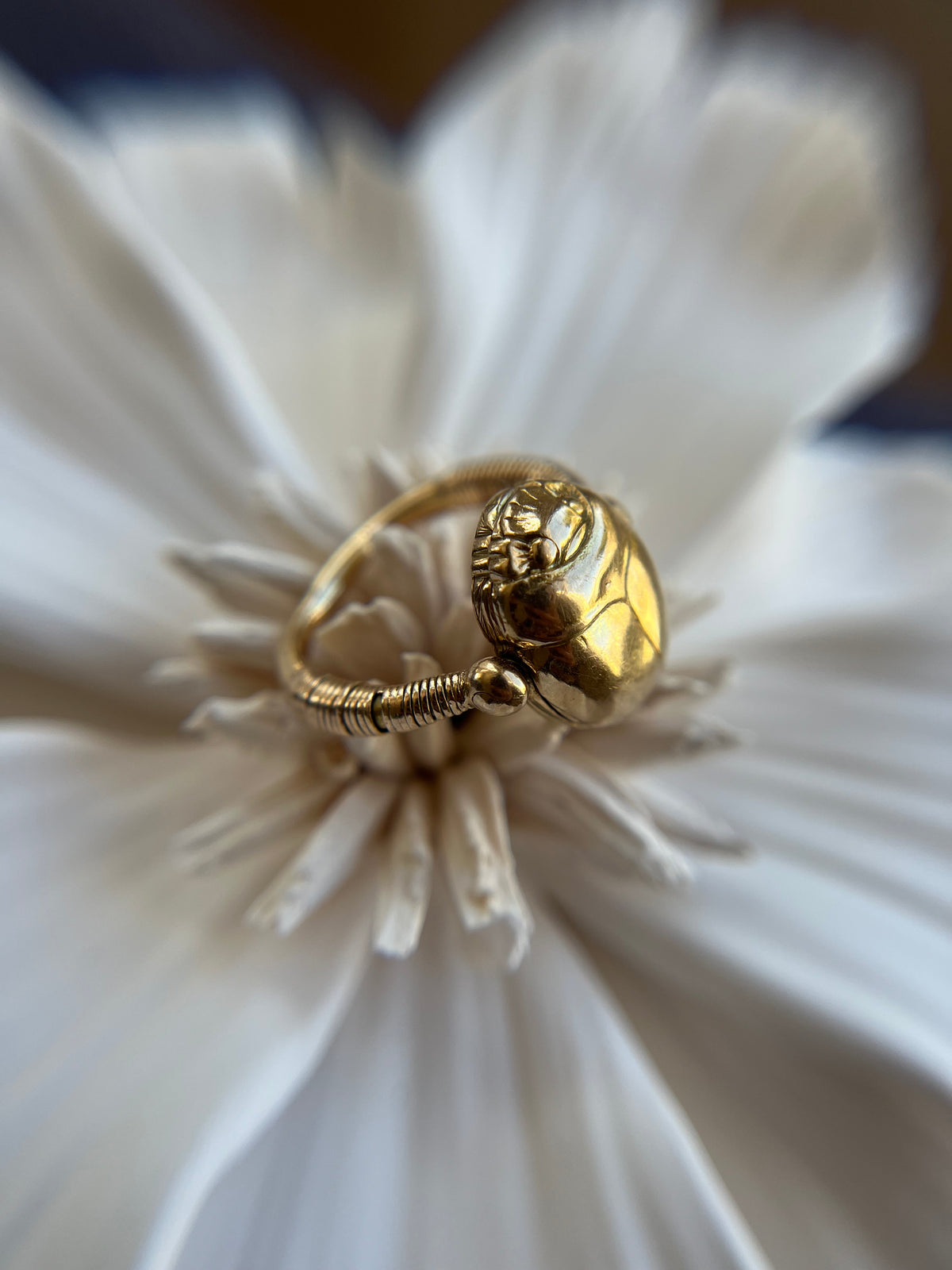 Antique Egyptian Revival Scarab Locket Ring