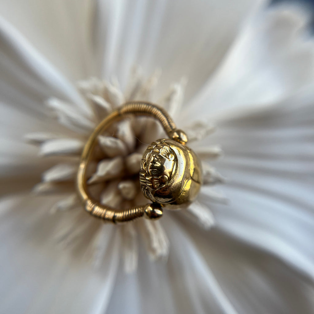 Antique Egyptian Revival Scarab Locket Ring