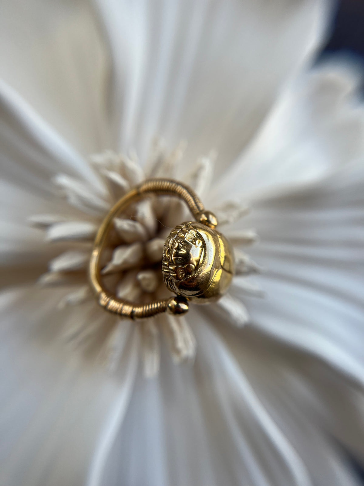 Antique Egyptian Revival Scarab Locket Ring