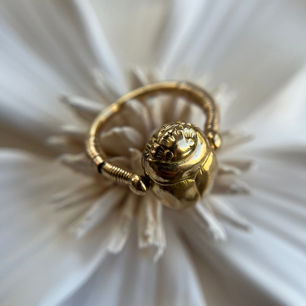 Antique Egyptian Revival Scarab Locket Ring