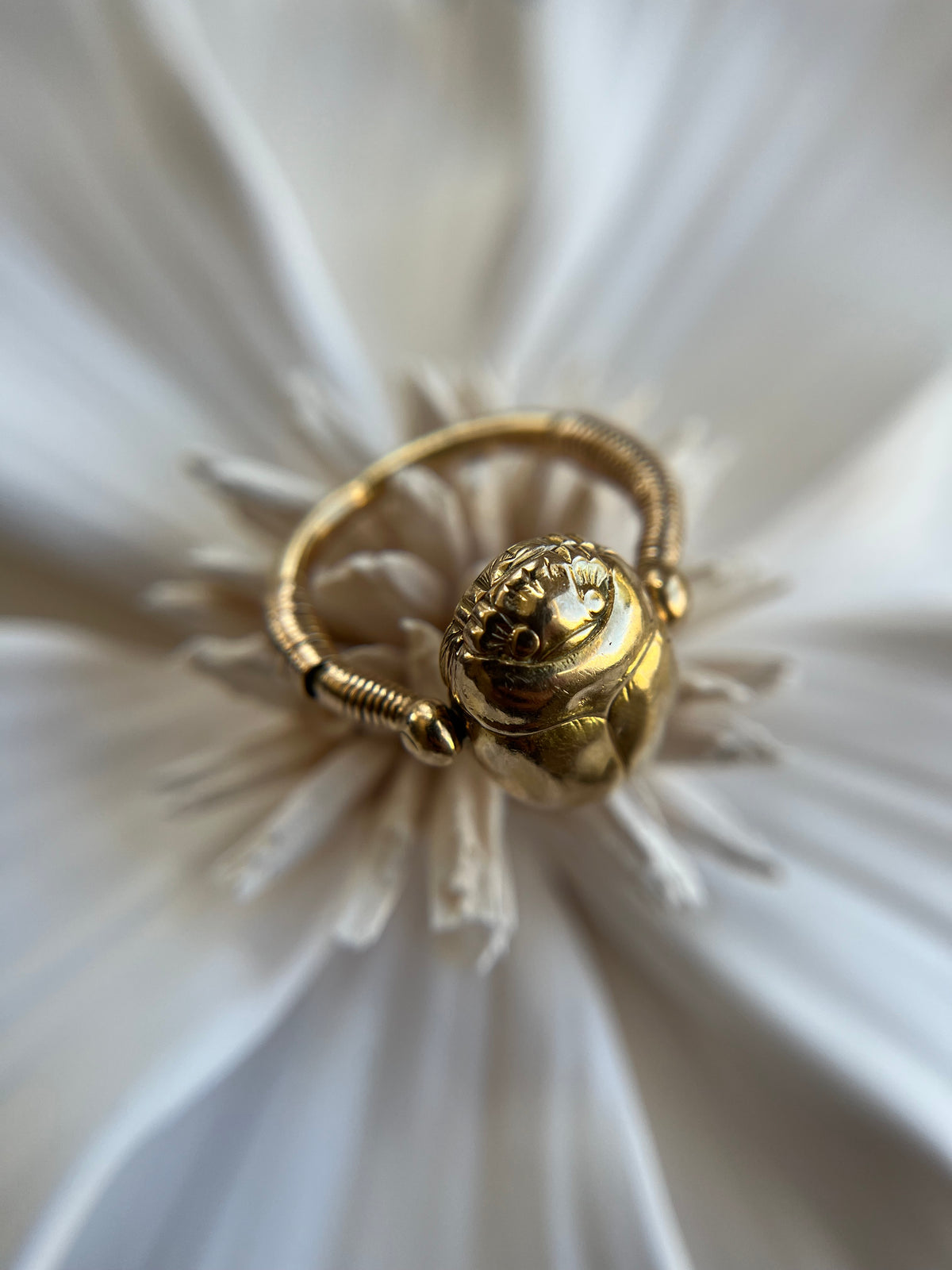 Antique Egyptian Revival Scarab Locket Ring