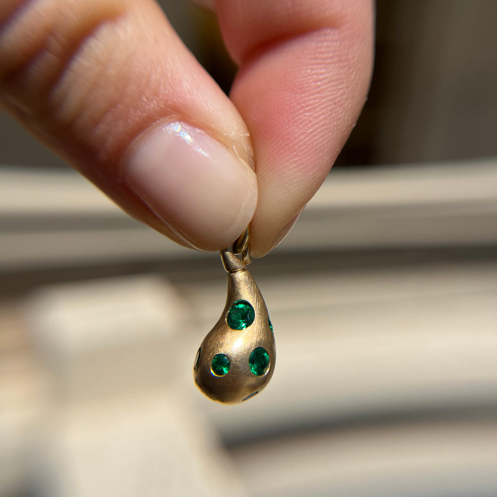Andrea Capello Sparkle Droplet Pendant