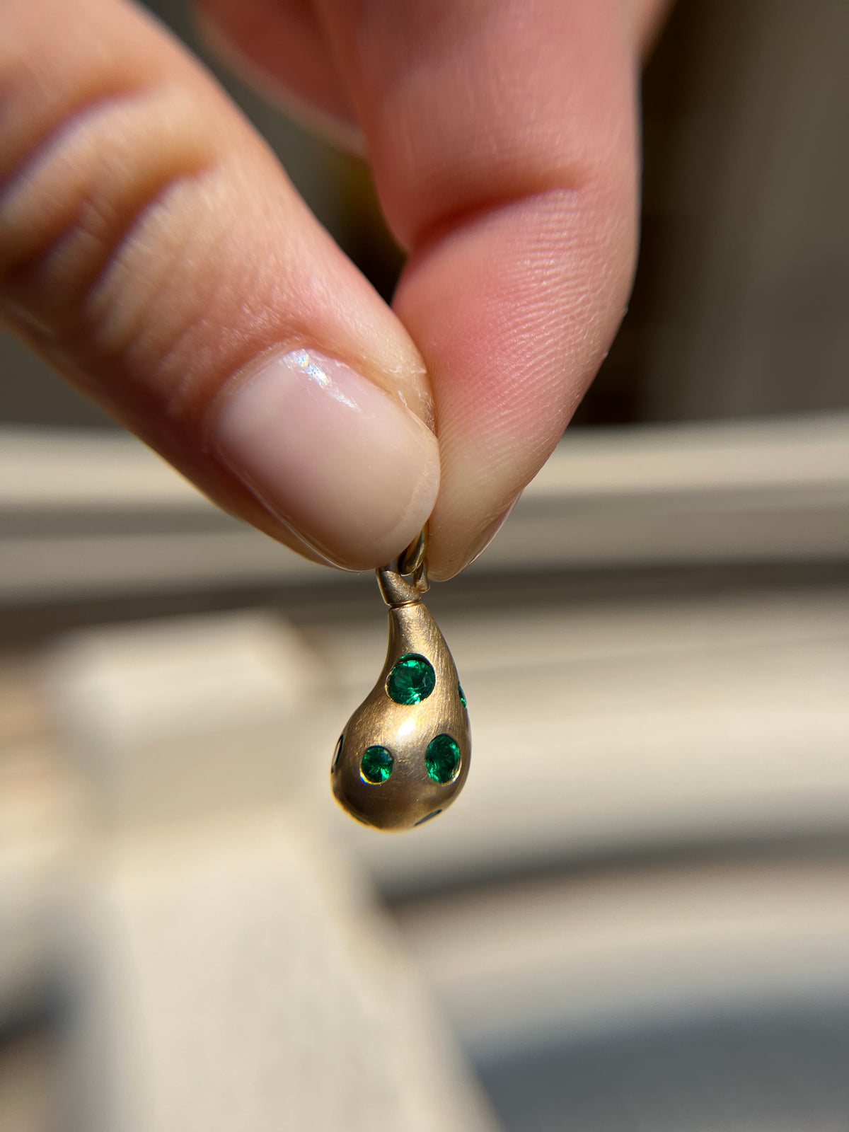 Andrea Capello Sparkle Droplet Pendant