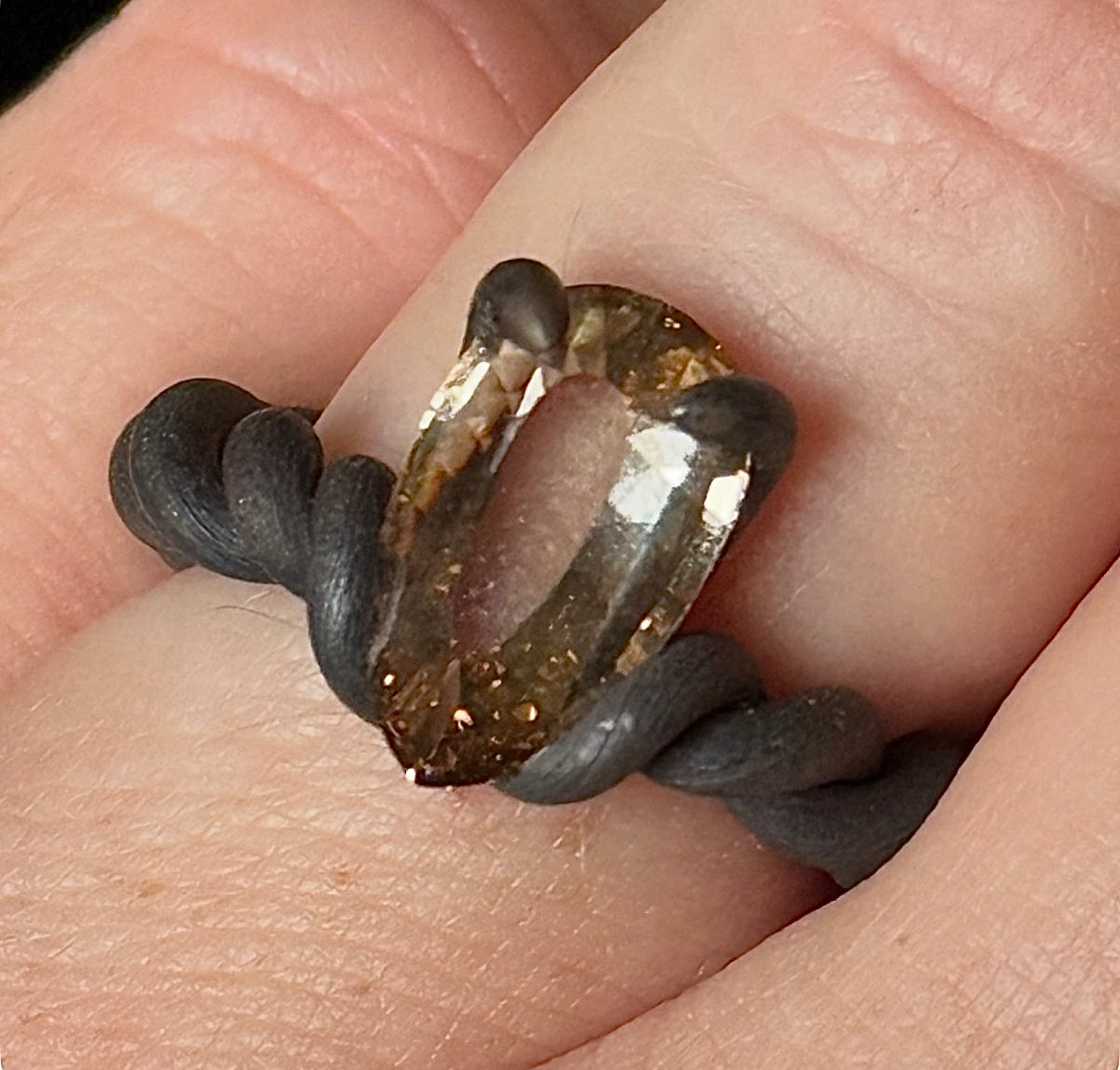 Leen Heyne Shield Cut Champagne Diamond Ring