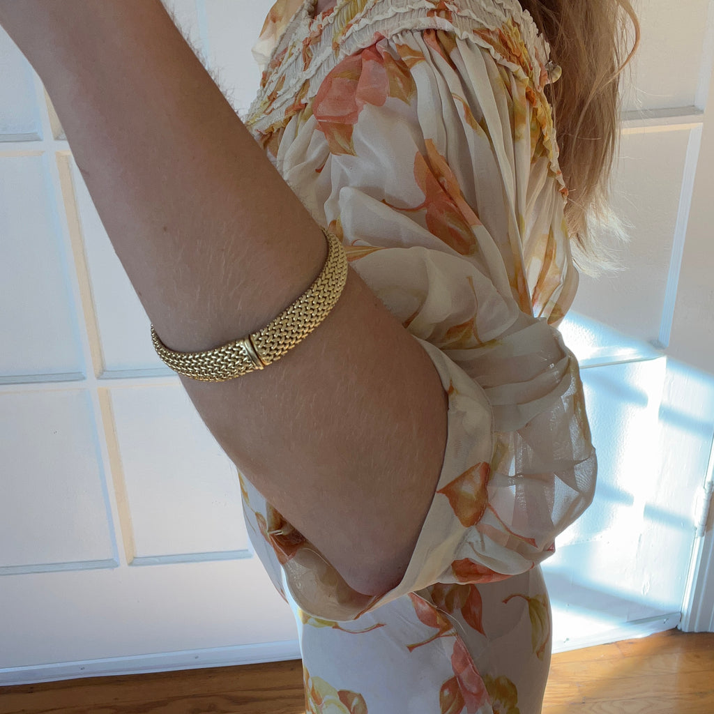 Vintage Tiffany & Co. Mesh 18 Karat Gold Bracelet