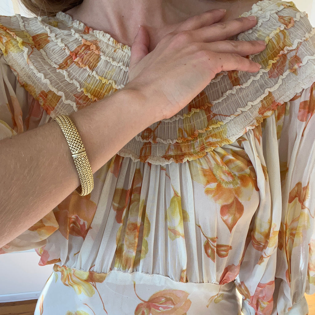 Vintage Tiffany & Co. Mesh 18 Karat Gold Bracelet