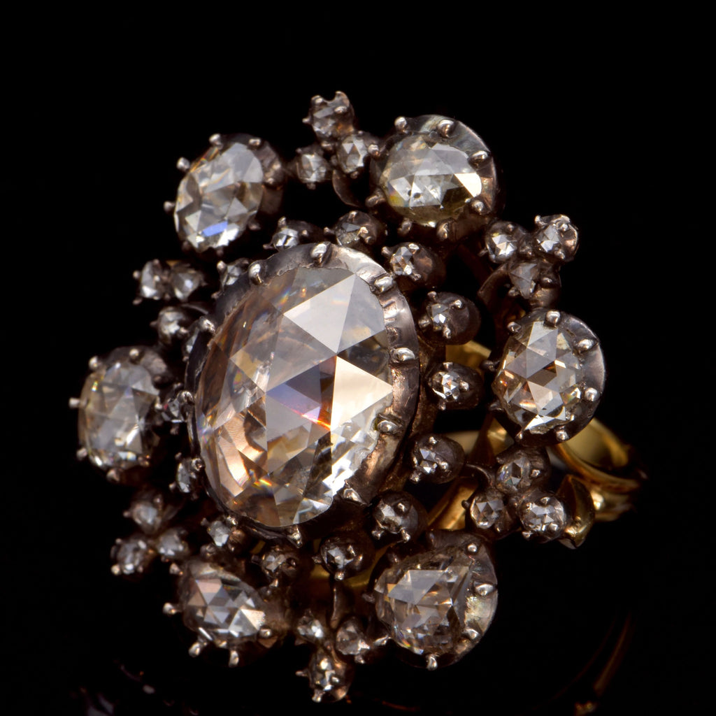 Antique Georgian Rose Cut Diamond Ring