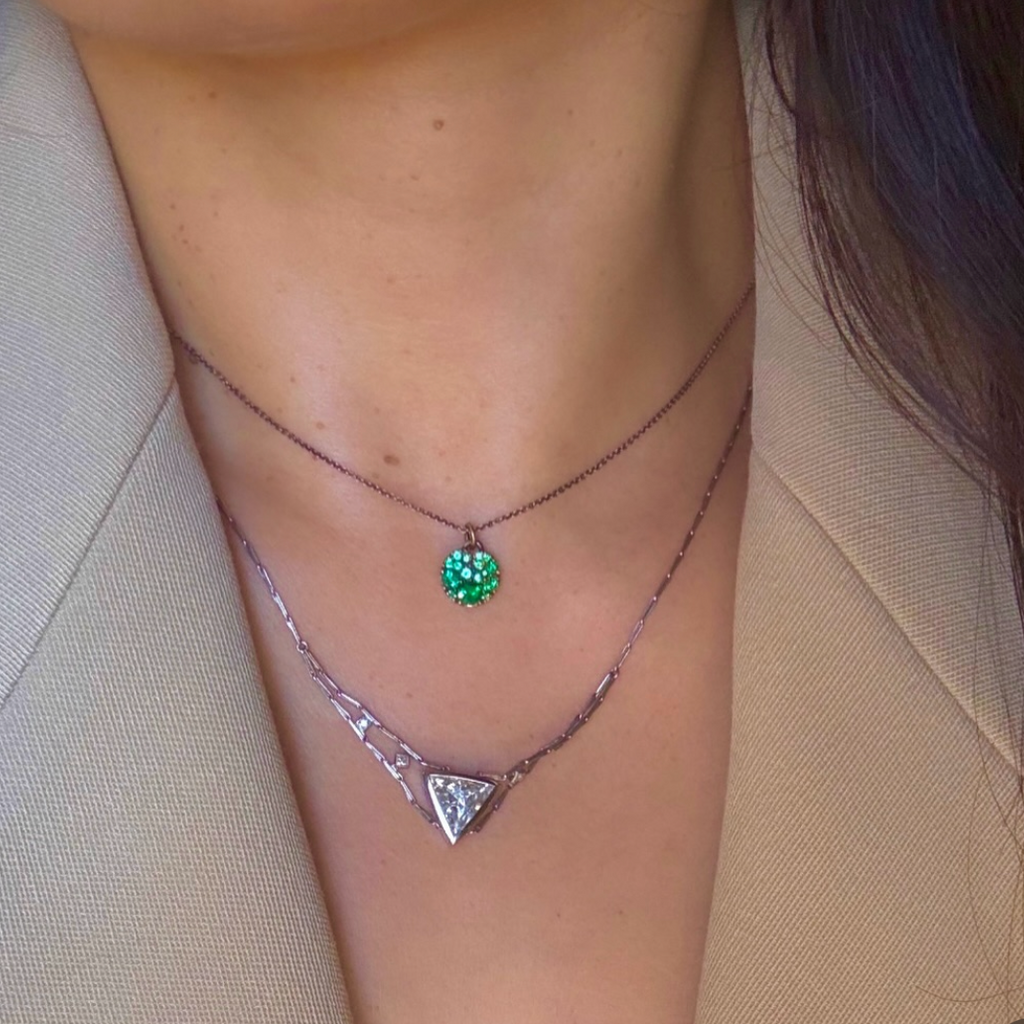 Thesis Trillion Diamond Necklace in Platinum