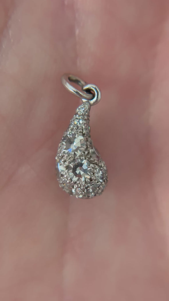Andrea Capello Diamond Pavé Teardrop Pendant