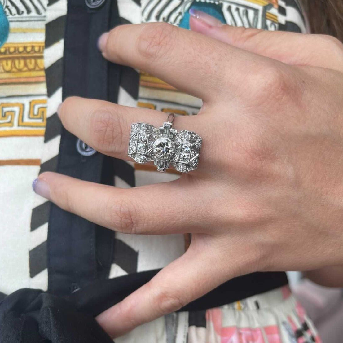 Art Deco Diamond and Platinum Ring