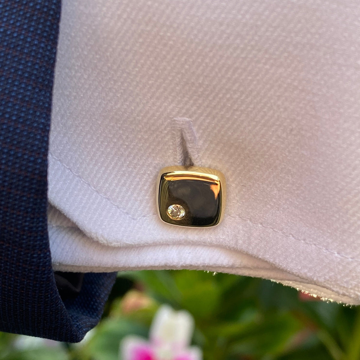 Colombian Trapiche Emerald Cuff Links