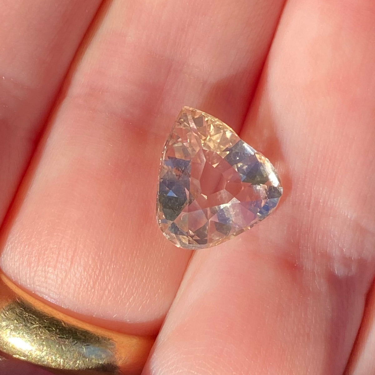 Antique Champagne Diamond - 3.22 Carats, Pear Shaped