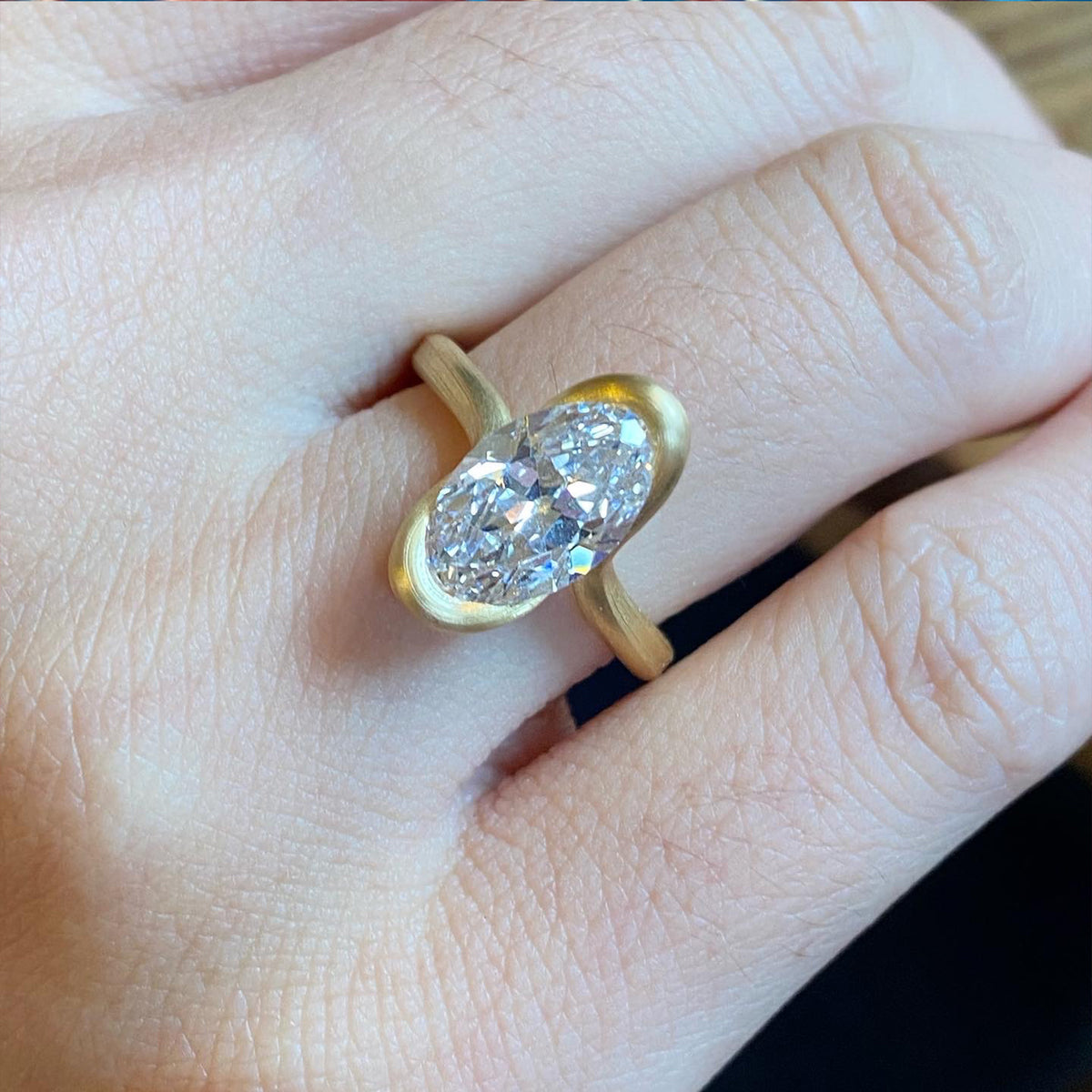 Leen Heyne x Thesis Moval Cut Diamond Ring