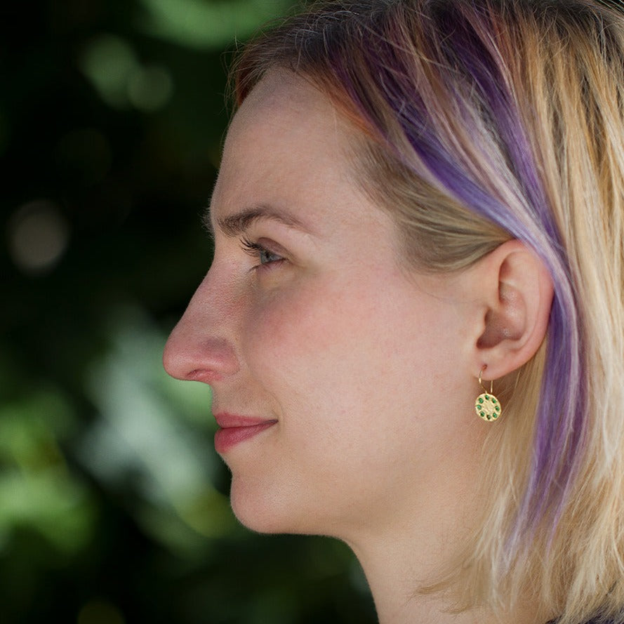 Sundial Tsavorite Earrings
